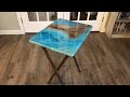 TV Tray Makeover DIY Epoxy Resin Pour - Step by Step Tutorial