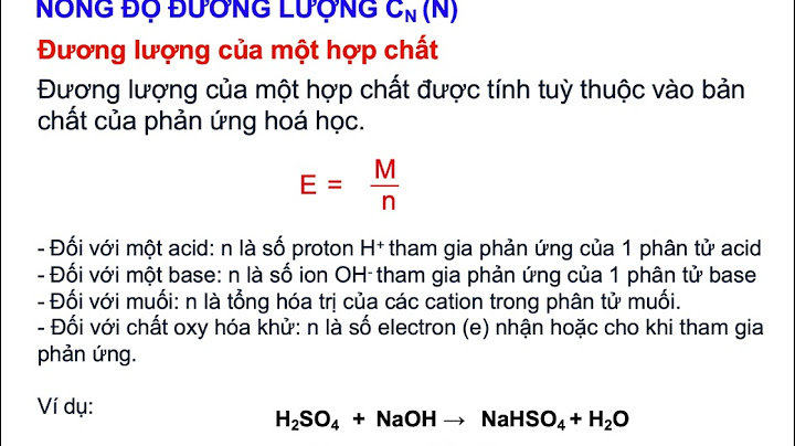 Các loại nồng độ thường dùng trong hóa học năm 2024