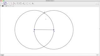 MTHE 3070 Constructions Equilateral Triangle given side Geogebra