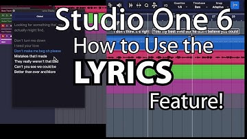 Studio One 6 Lyrics window/track. Learn how to master the new Lyrics feature quickly and easily.