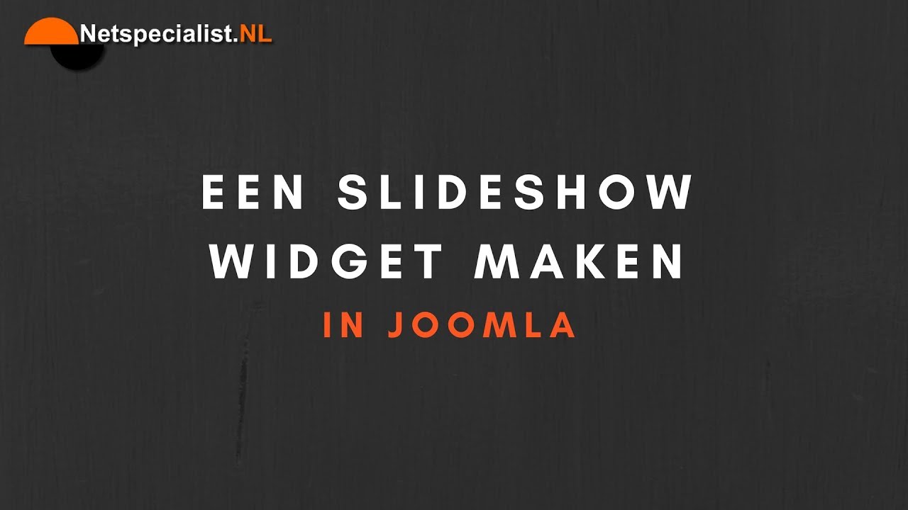 een slideshow widget in joomla