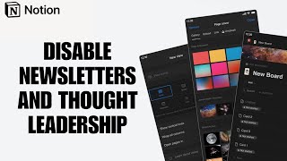 How To Disable Newsletters And Thought Leadership On Notion App | Step By Step