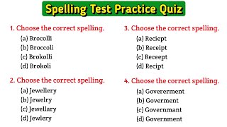 Spelling Test | English Spelling practice | Correct Spelling | Correct spelling of words in english