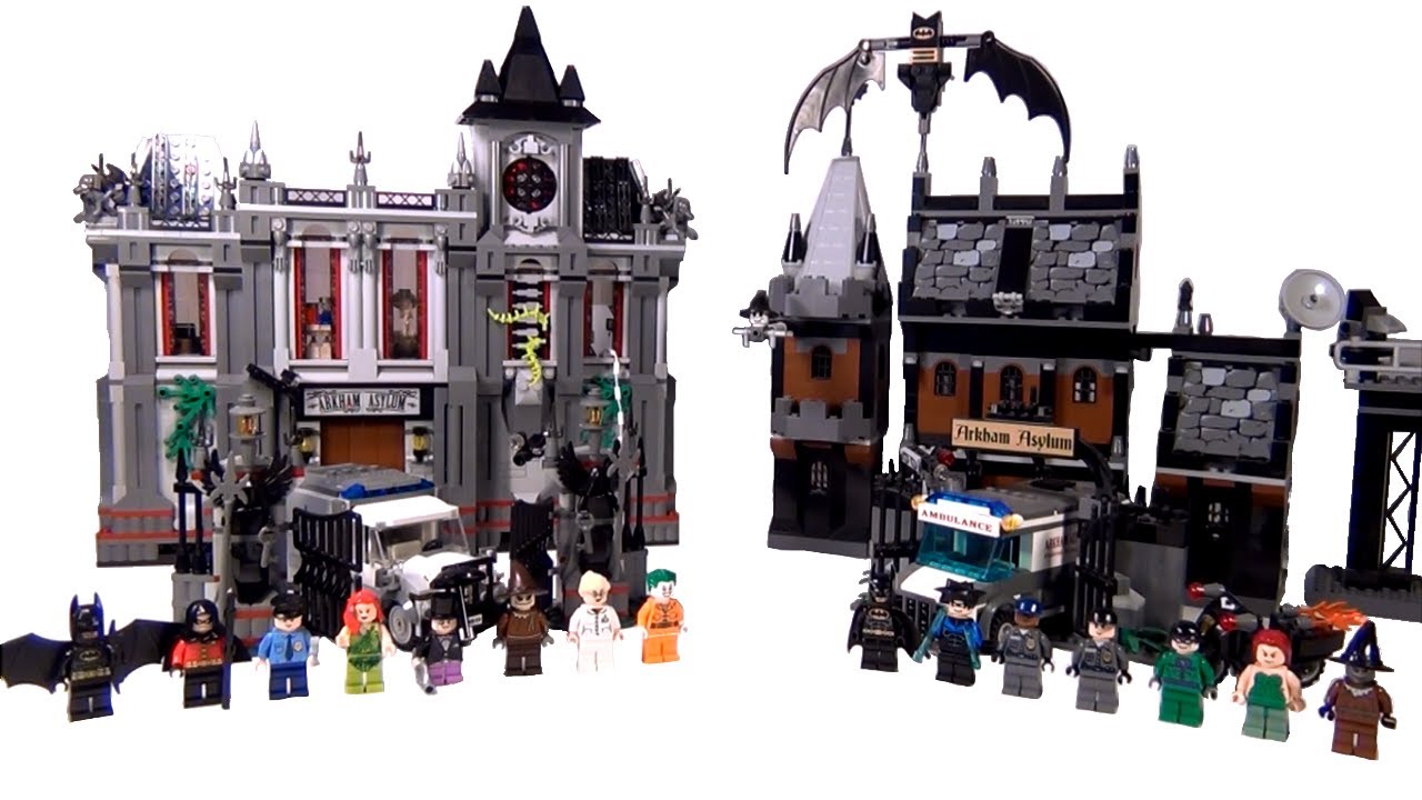 BrickQueen LEGO Batman Arkham Asylum Comparison 2006 7785 vs. 2013 10937 DC  Super Heroes - YouTube