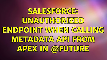 Salesforce: Unauthorized endpoint when calling Metadata API from Apex in @future