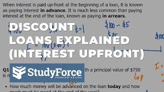 Discount Loans Explained (when interest is paid upfront)