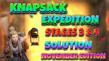 Knapsack Expedition - Floors 3 & 4 - November Edition | Watcher Of Realms