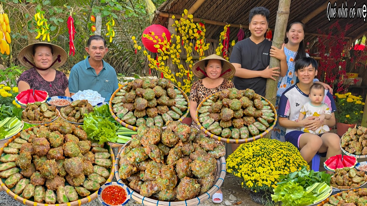 Chả Cốm Xanh Dẻo Ngày Tết | Món Ngon Ngày Tết Quê Nhà || Fried green rice