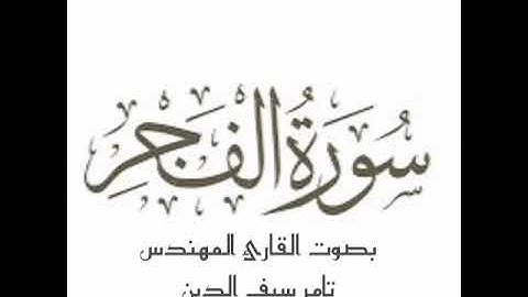 سورة الفجر كاملة مع صوت المطر والرعد بصوت القارئ المهندس تامر سيف الدين