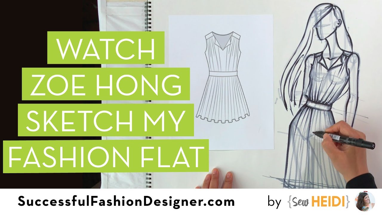 Zoe Hong Illustrates Sew Heidis Illustrator Fashion Flat Youtube