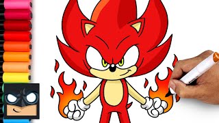 how to draw fire sonic