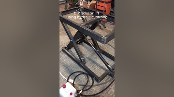 DIY scissor lift using hydraulic, strong