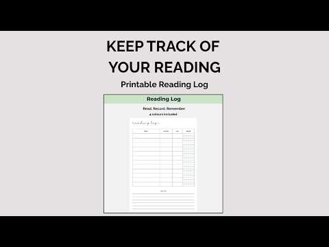 Printable Reading Log | Track Your Books & Reading