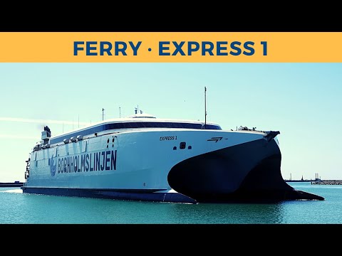 Arrival & departure of ferry EXPRESS 1, Ystad (Bornholmslinjen)