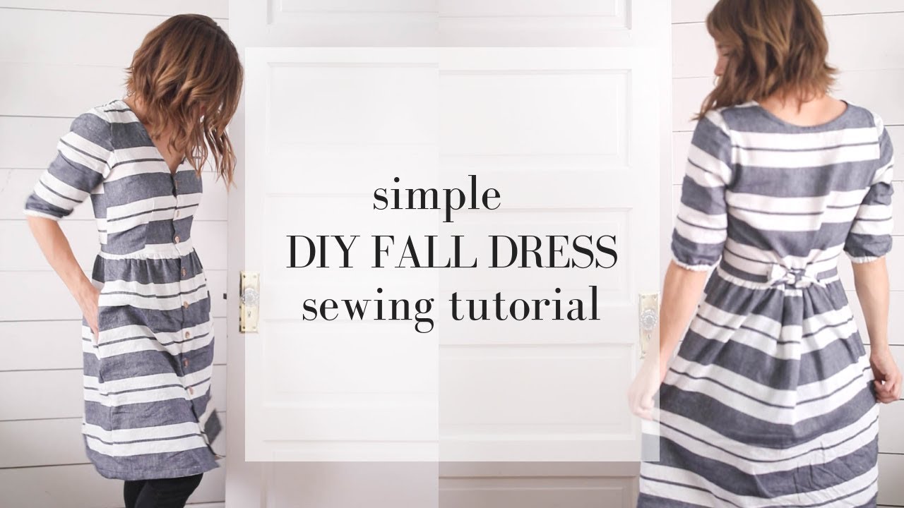 Simple DIY fall dress | Collaboration with the DIY Mommy - YouTube