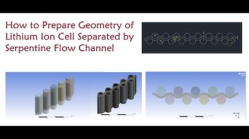 Geometry of Lithium-ion Cell Separated by Serpentine Flow Channel || Lithium Ion Cell