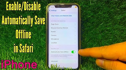 How to Enable or Disable Automatically Offline in Safari on iPhone X