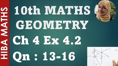 10th maths chapter 4 exercise 4.2 question 13-16 geometry tn samacheer hiba maths 
