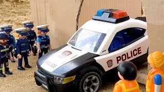 Rescue car with police cars and crane truck | Funny stories police car | BIBO TOYS