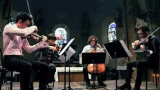 Video voorbeeld van "Aulis Sallinen - Some Aspects of Peltoniemi Hintrik's Funeral March by T'ang Quartet"