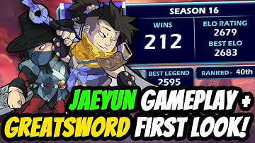 Greatsword First Look | 2600+ ELO Jaeyun Ranked Brawlhalla