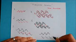 Daily Tangle -  Pickerpocker Variation  |How to draw...|