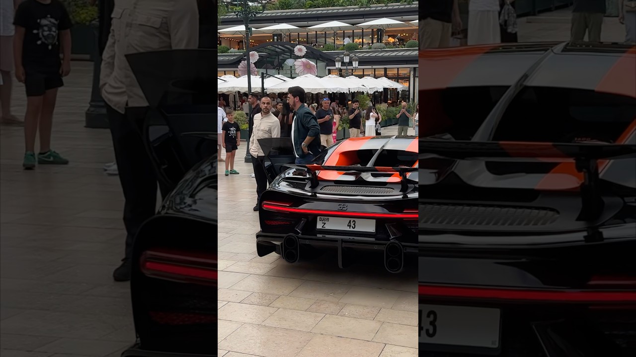 Billionaire with BUGATTI CHIRON arriving at Monaco Casino 