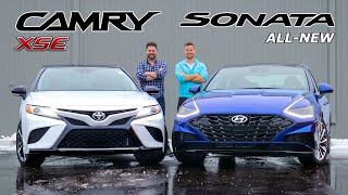 2020 Hyundai Sonata vs Toyota Camry XSE // Challenger Meets Champion