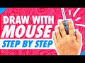 HOW TO DRAW WITH A MOUSE | STEP BY STEP Beginner guide Tutorial | Digital art with MOUSE in KRITA