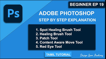 Spot Healing | Healing Brush | Patch Tool | Content Aware Move & Red Eye Tool | Photoshop Beginner