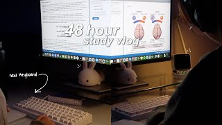 study diaries | a productive 48 hour study vlog | + my new keyboard & headphones