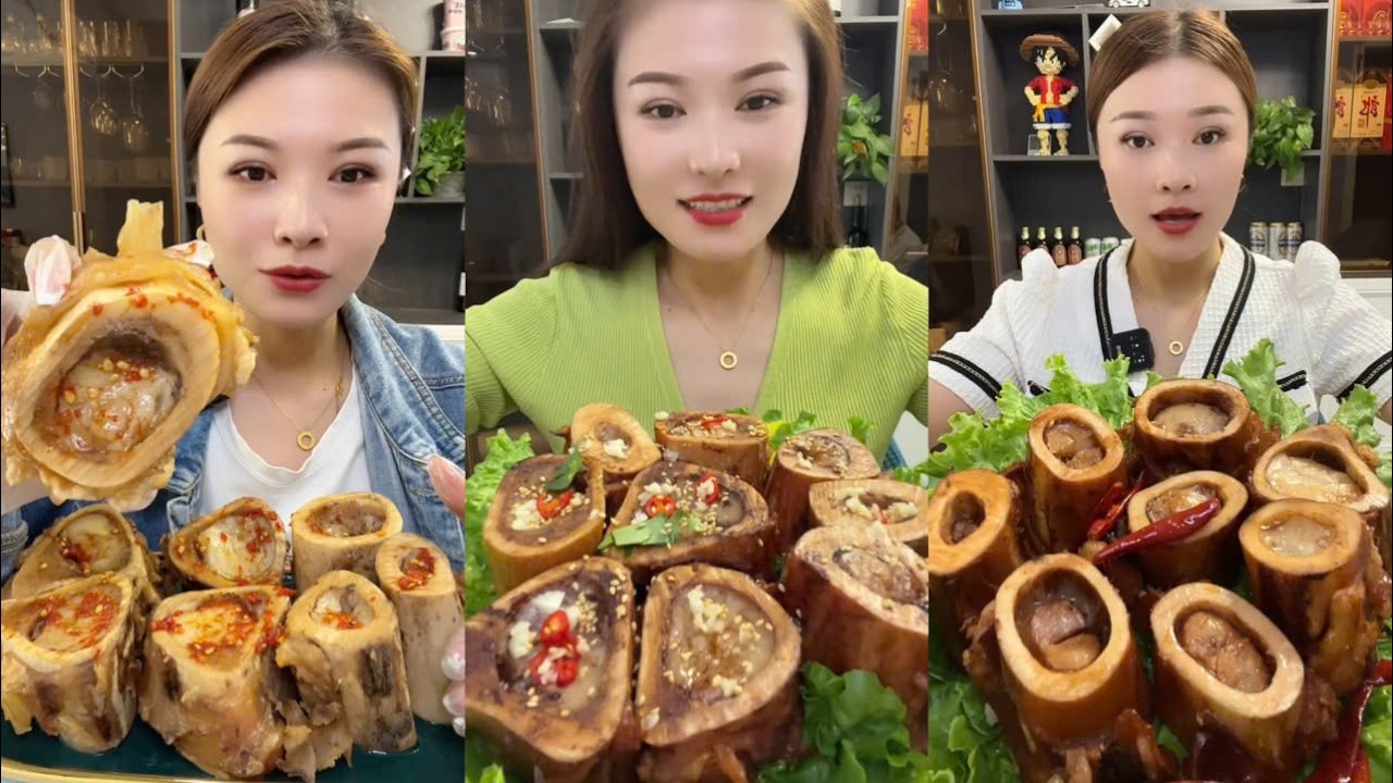 Mukbang bone marrow asmr- 牛骨髓 - 쇠고기 골수 - 牛骨髄 - thánh ăn tủy xương #2225 Jin Jin Official