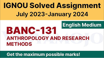 IGNOU BANC 131 Solved Assignment 2023-24 PDF Download | English Medium | Vidyamojo