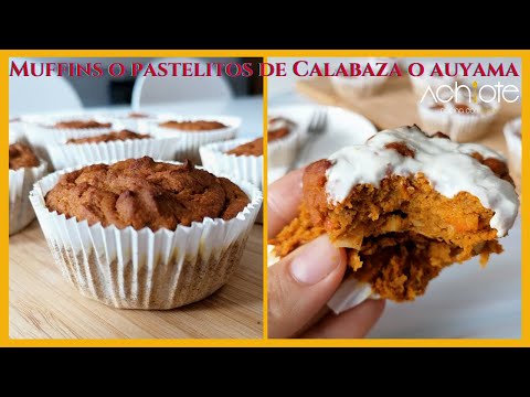 ¿Tienes CALABAZA en casa? Prepara estos MUFFINS de CALABAZA O AUYAMA -SIN Azúcar y SIN gluten  Delii