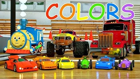 Eğitici çizgi film. Yarış arabalarla beraber  renkleri öğreniyoruz.
