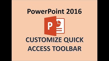 PowerPoint 2016 - Customize the Quick Access Toolbar