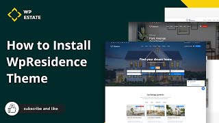 How to install WpResidence, a beautiful WordPress Real Estate Theme