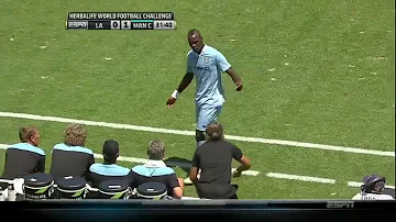 Balotelli Failed Trick Shot and Substitution