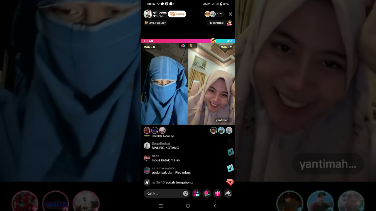 AMPUN DEK YANTI...EMBUES TERPESONA YANTI PAKAI JILBAB TAMBAH CANTIK☺