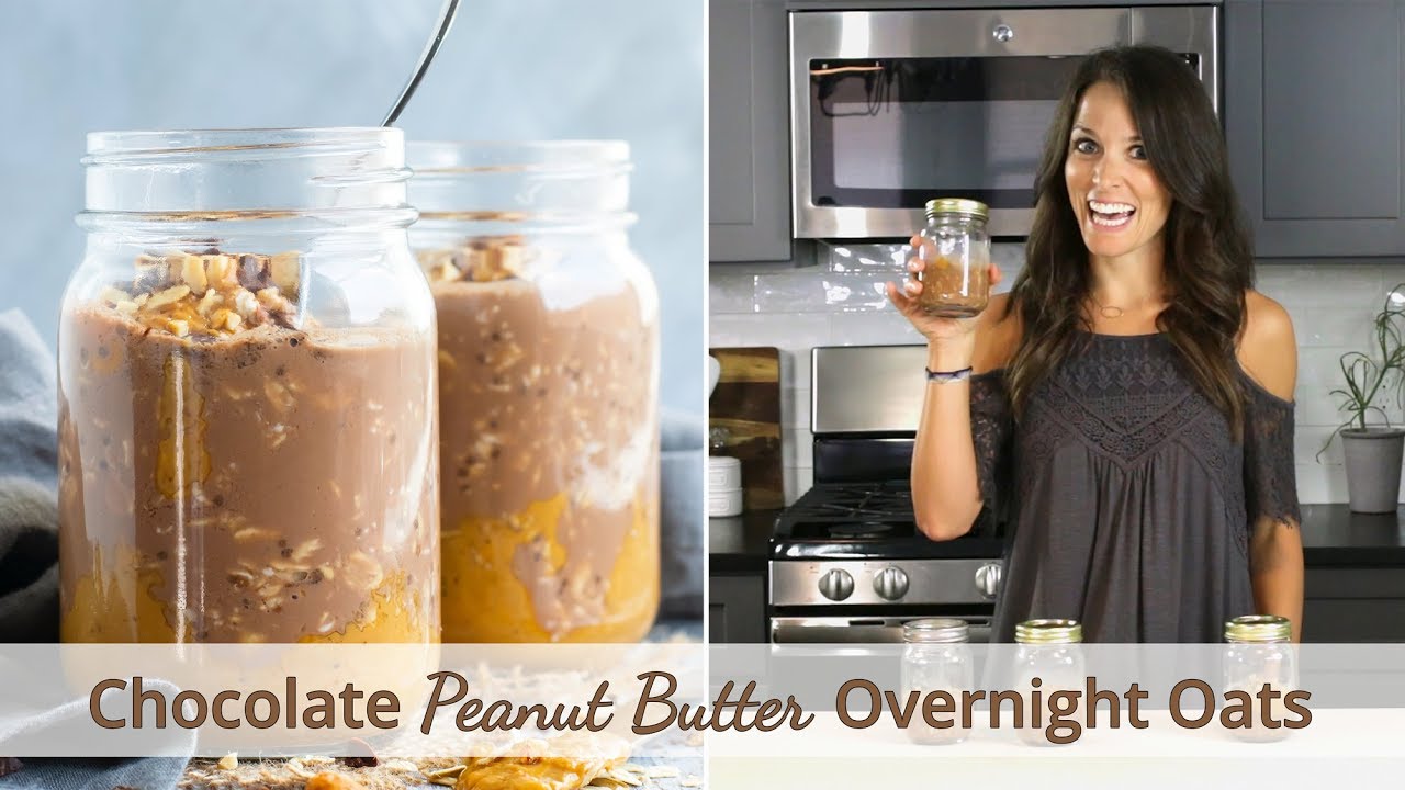 Chocolate Peanut Butter Overnight Oats | Vegan - YouTube