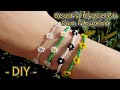 cara bikin gelang aesthetic / Bead&#39;s Bracelet Daisy ide bisnis kekinian