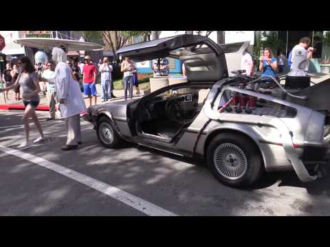 Doc Brown Arrives For Back To The Future Day Celebration At Universal Orlando