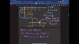 Math 065 Calc 1 Section 2-4D Video on IVT Intermediate Value Theorem