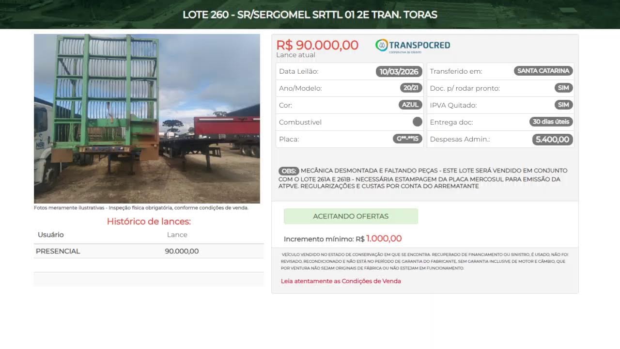 Leilão 10/03/26 - 10h - Bancos e Financeiras