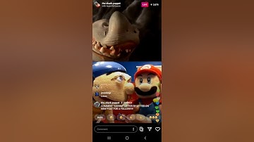The Shark Puppet and SML Jeffy joins Instagram live