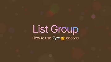 List Group Widget for Elementor | Zyre Addon | Stylish & Modern List Layouts