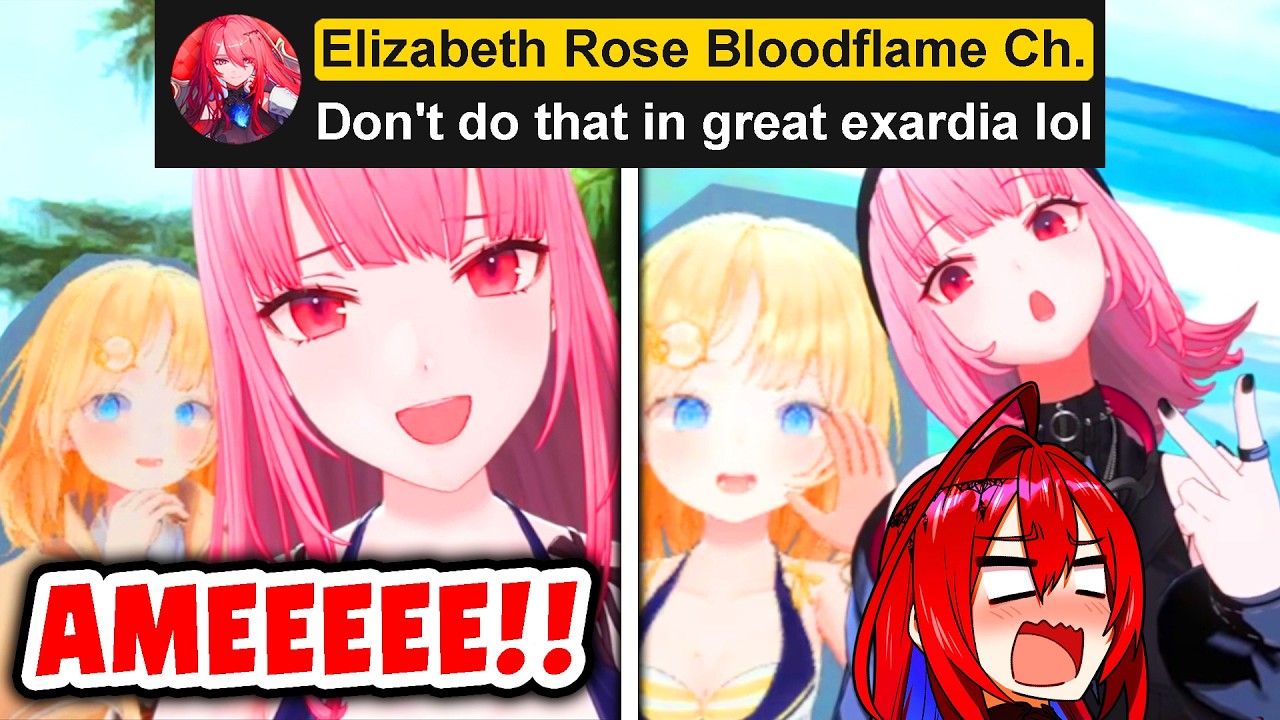 Calli Met Ame in VR and Does This, Liz In Chat: 【Mori Calliope / Hololive】