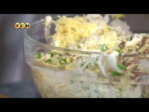 Видео рецепт Салат с сыром и рисом