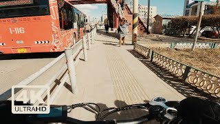 Riding an e-bike in the suburbs of Ulaanbaatar | 4K | ASMR | Mongolia