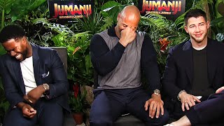 JUMANJI 2 HILARIOUS INTERVIEW (Kevin Hart, Dwayne Johnson, Nick Jonas)